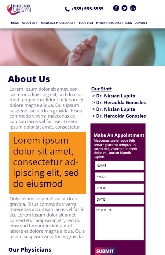 Phoenix OBGYN Web Design